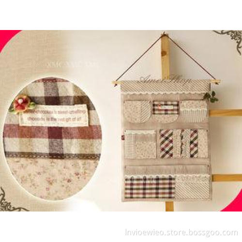 Popular Carton Polyester Fabric Printed Wall Pocket Organiz